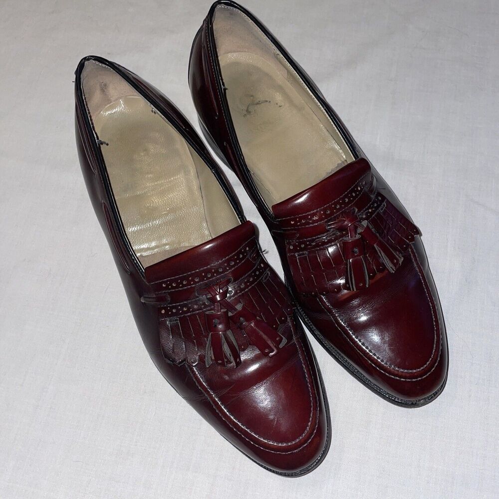 Johnston & Murphy Aristocraft Dress Shoes Men’s Size 8.5 D Burgundy Leather